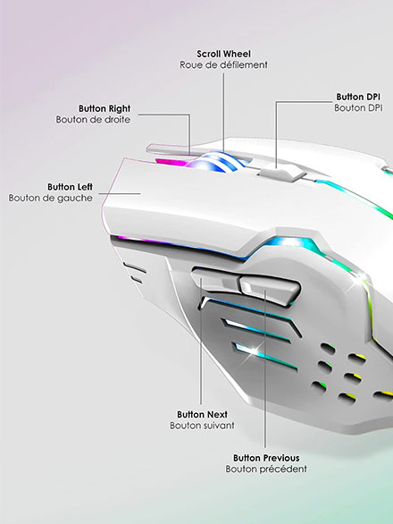 pack clavier souris led